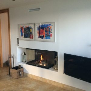 Chimenea guillotina 3 caras frontal