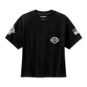 Camiseta H-D Factory Racing Boxy Pocket Mujer