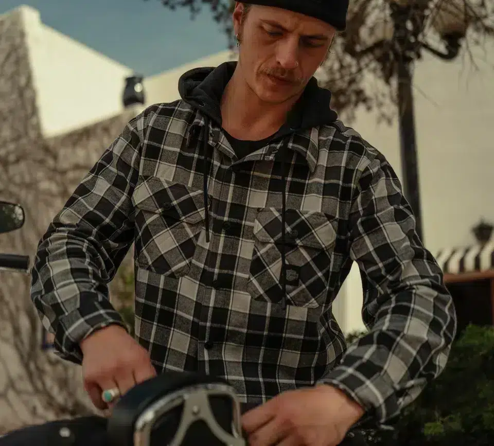 Camisa Hombre Harley-Davidson de Cuadros con Capucha - Imagen 3