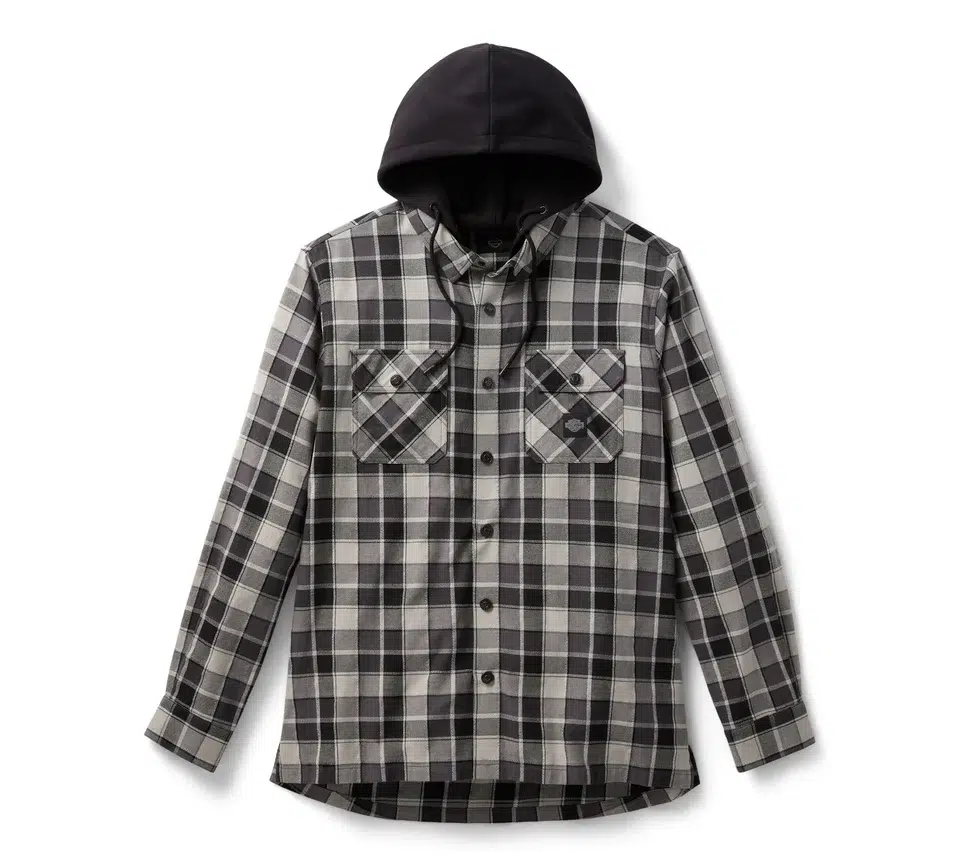 Camisa Hombre Harley-Davidson de Cuadros con Capucha
