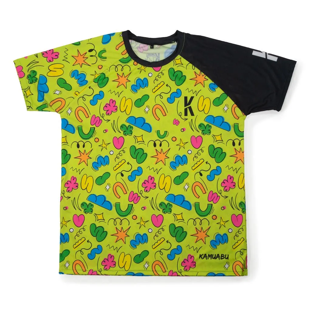 Camiseta CLOUDY de running ADULTO – Verde Lima